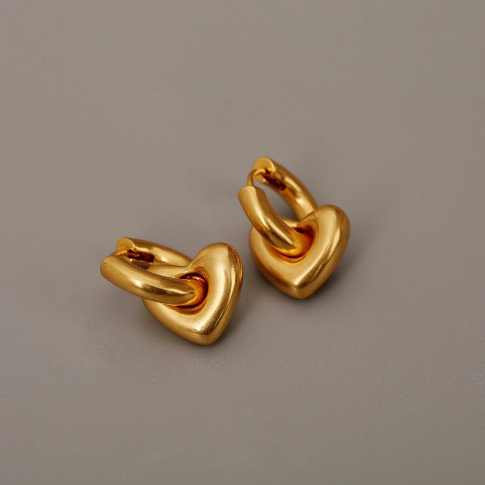 Heart Embrace Hoop Earrings