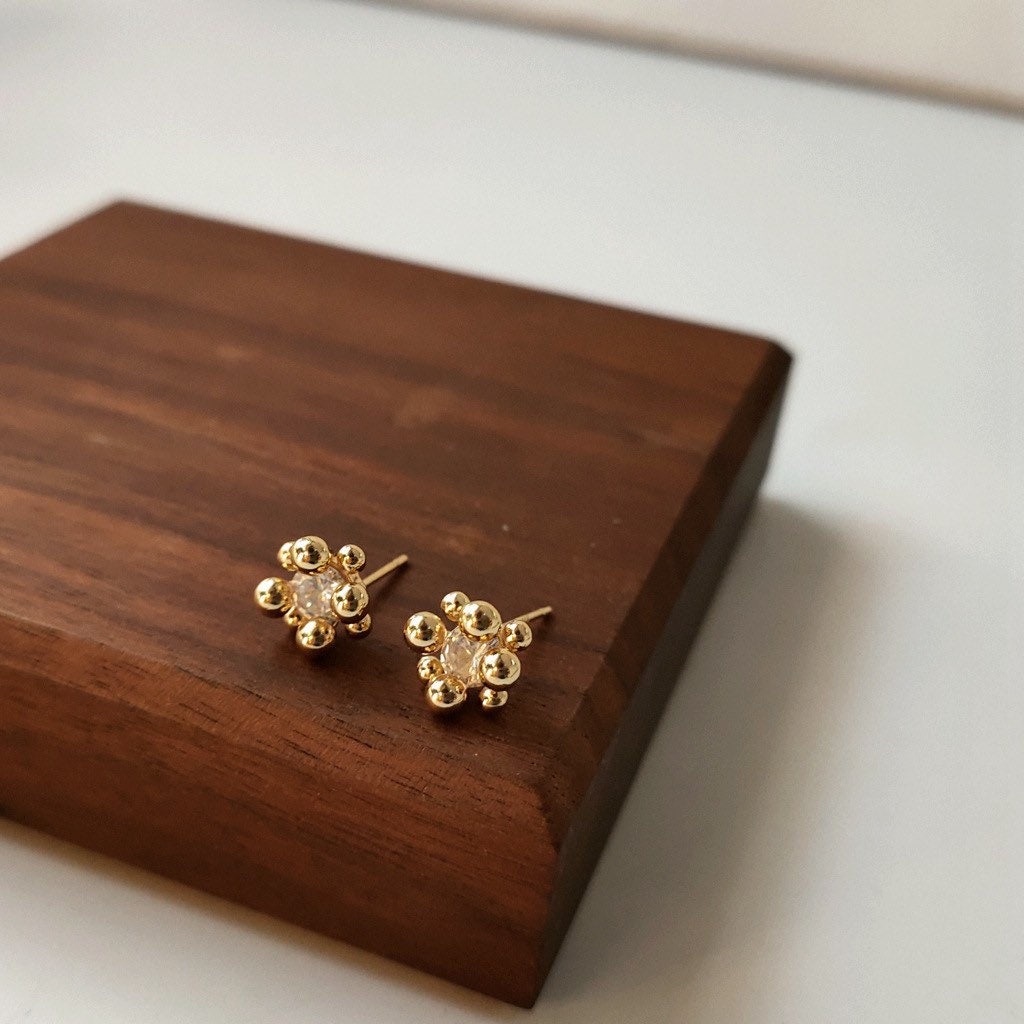 Crystal Bubbles Stud Earrings