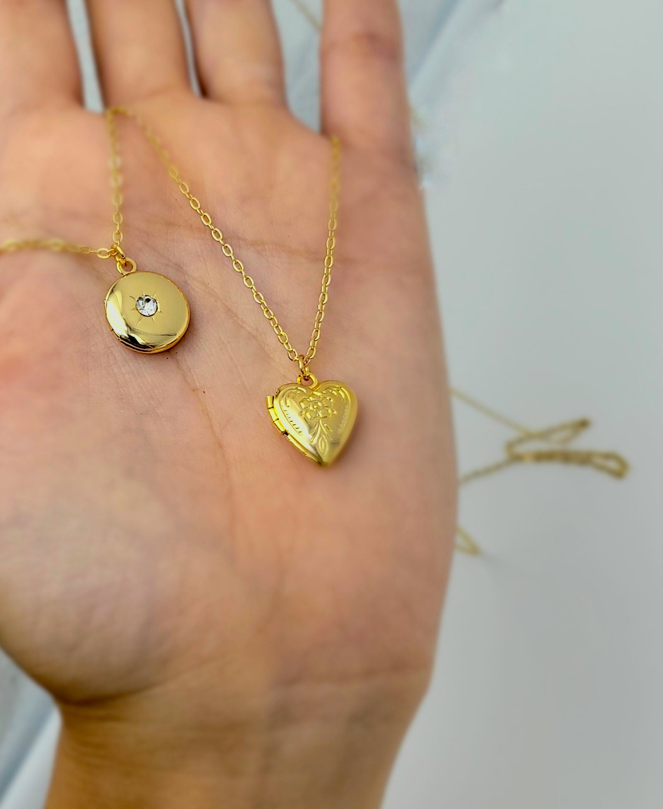 Starburst Heart Locket Necklace