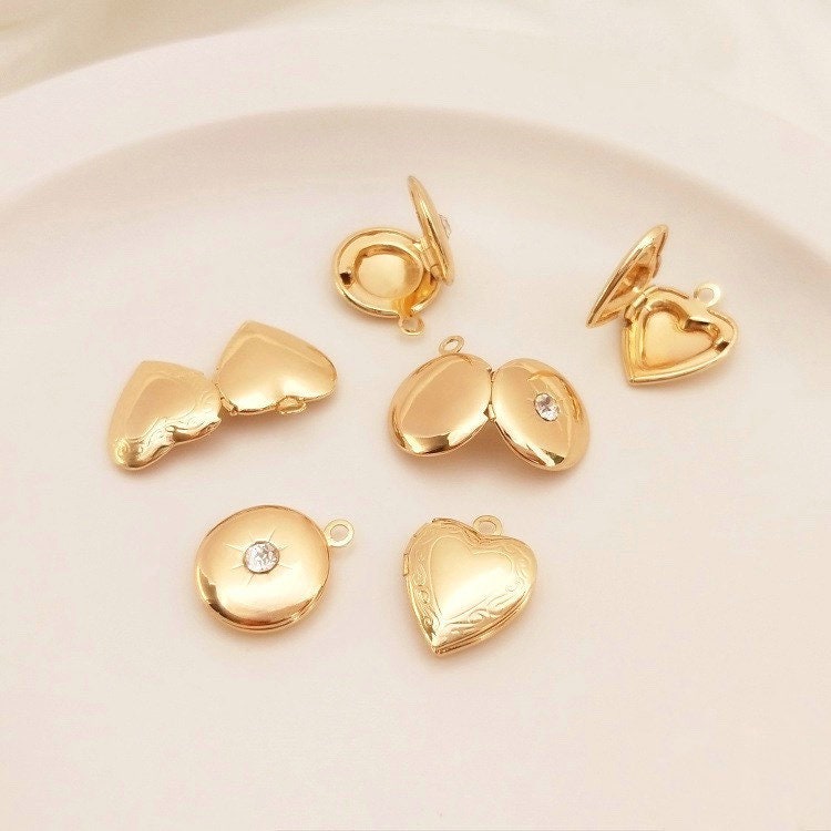 Starburst Heart Locket Necklace