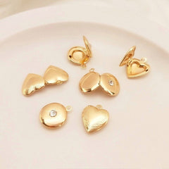 Starburst Heart Locket Necklace