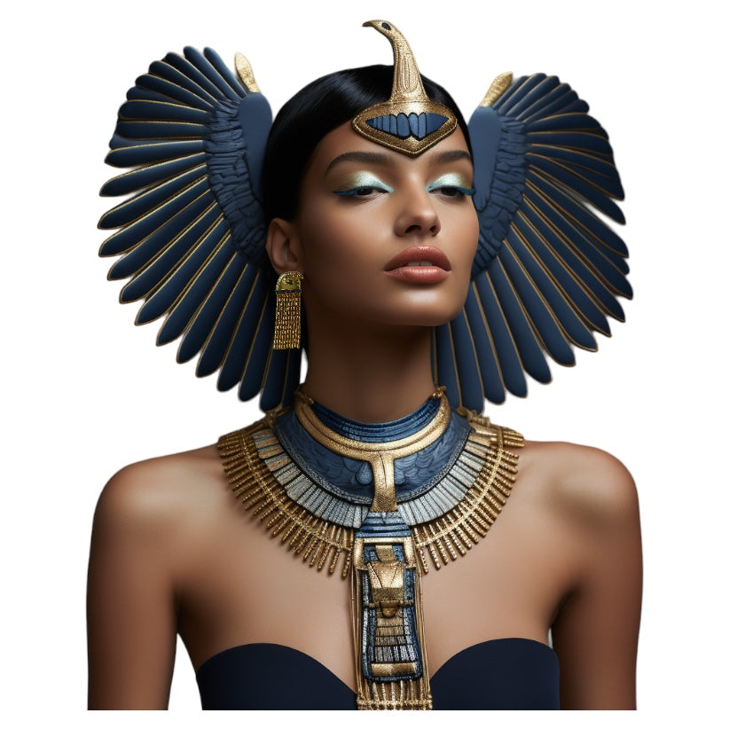 Egyptian Opulence: Avian Horus Elegance Earrings