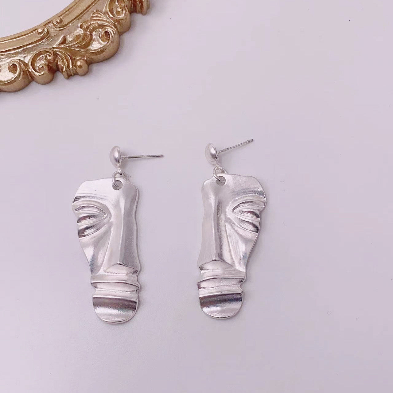Greek Statue Face Earrings
