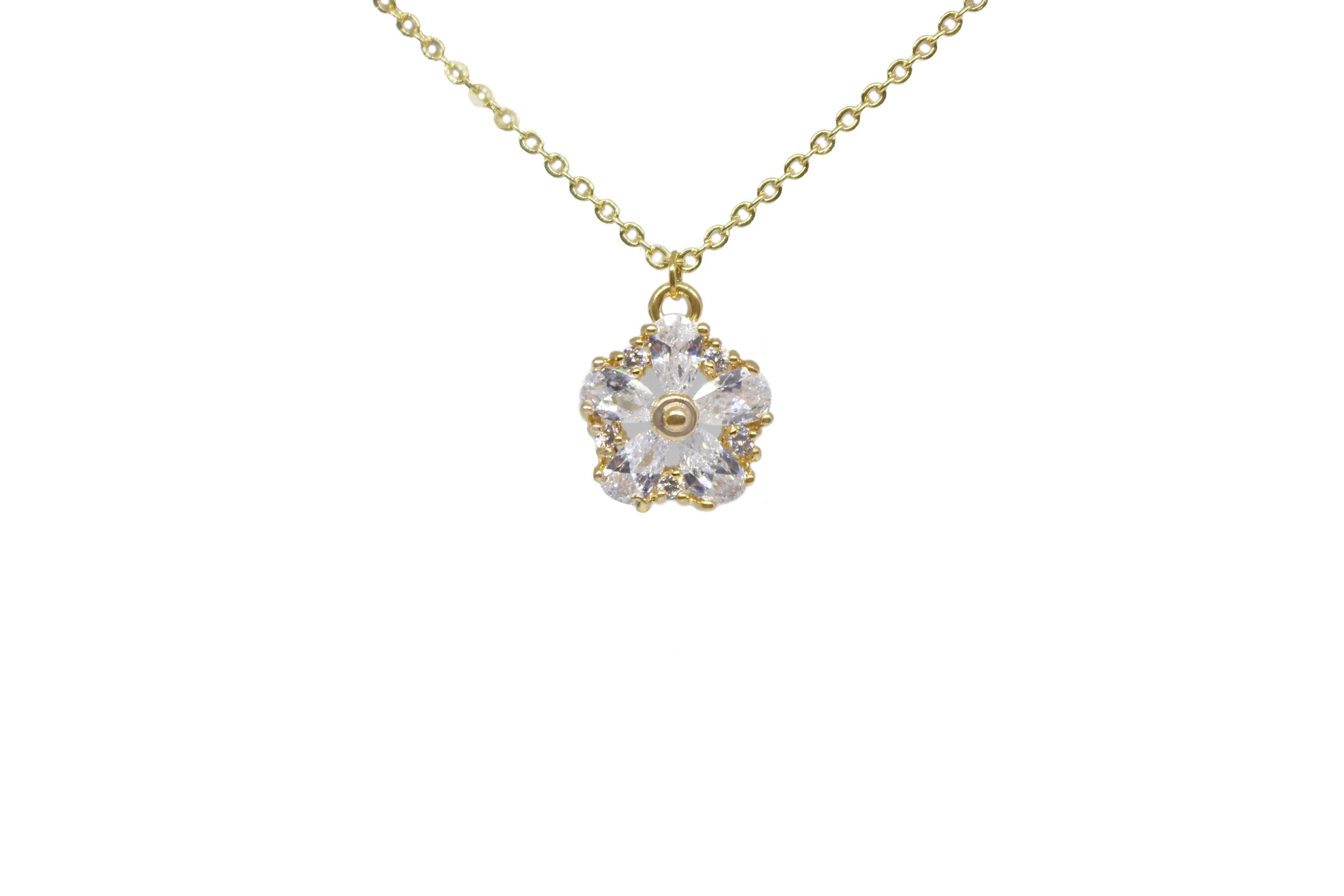 SPARKLY FLOWER NECKLACE
