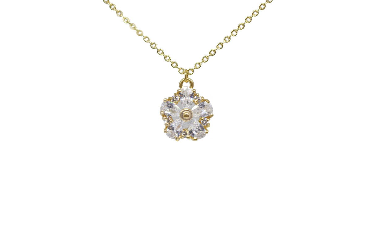 SPARKLY FLOWER NECKLACE