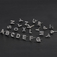 Initial Letter Stud Earrings