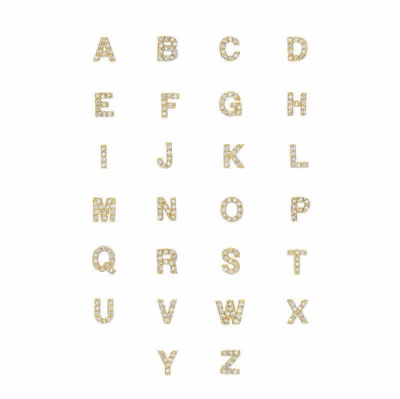 Initial Letter Stud Earrings