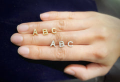 Initial Letter Stud Earrings