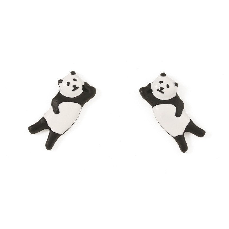 Lazy Panda Earrings