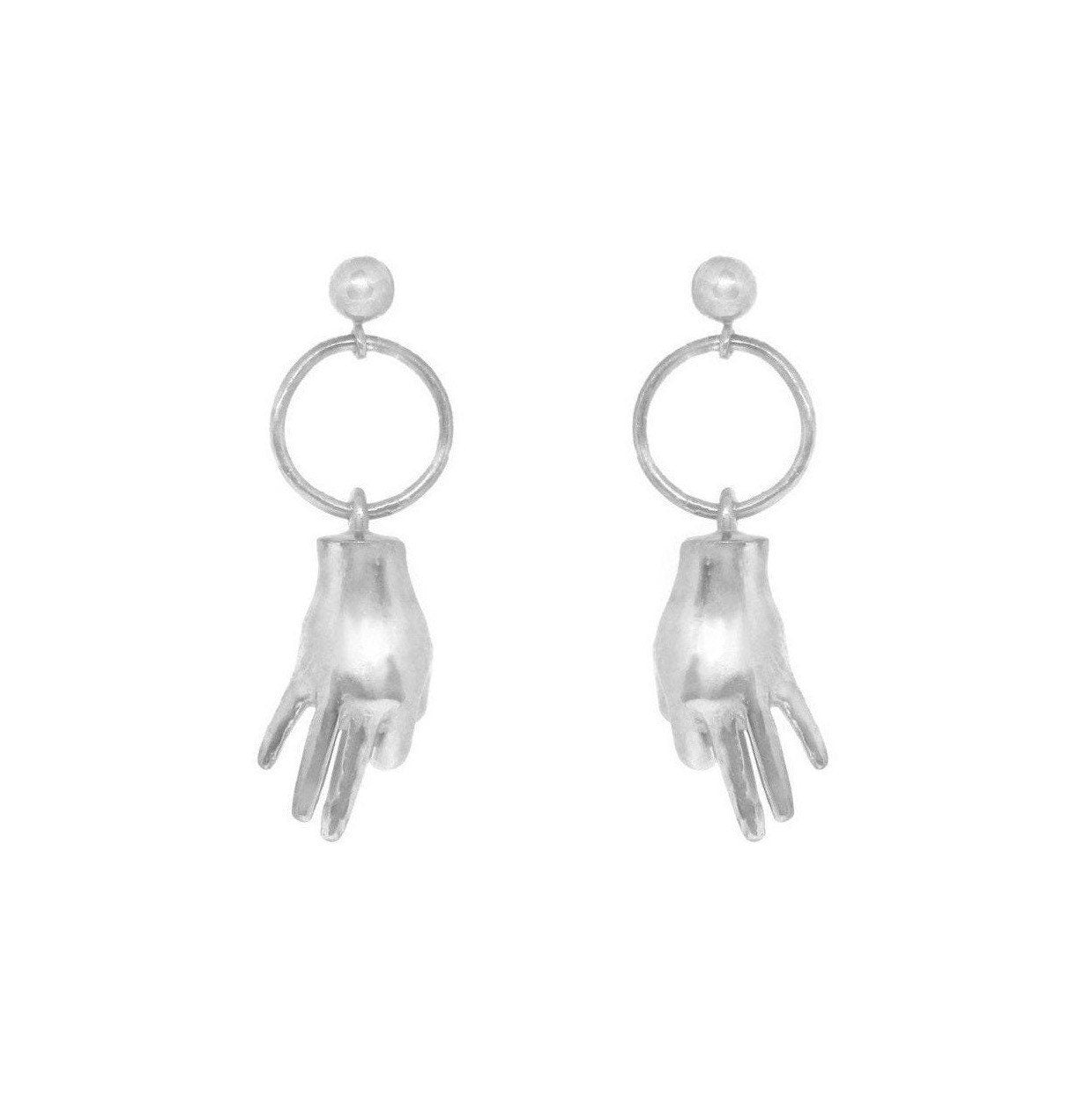 Okay Gesture Earrings 925 Sterling Silver Earrings