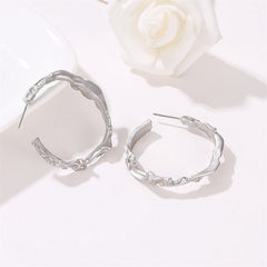 Water Shape Liquid Metal Hoop Earrings