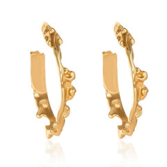 Water Shape Liquid Metal Hoop Earrings