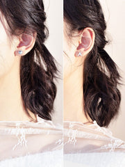 Mini Mermaid Tail Stud Earrings 925 Sterling Silver