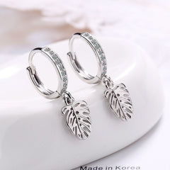 Monstera Leaf Hoops