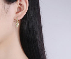 Monstera Leaf Hoops