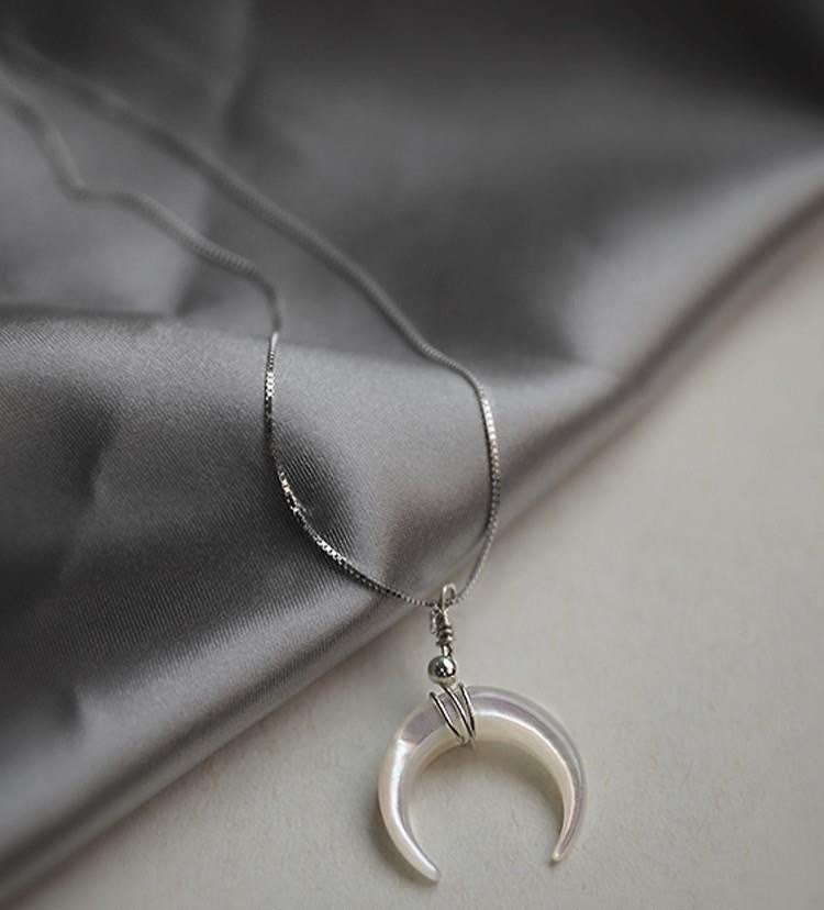 Lunar Elegance Mother of Pearl Necklace