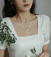 Lunar Elegance Mother of Pearl Necklace