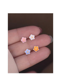 Little Vivid Flower Enamel Studs