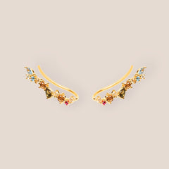 Sunset Cascade Pave Stone Ear Climbers