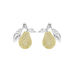 Golden Harvest Pear Diamond Earrings