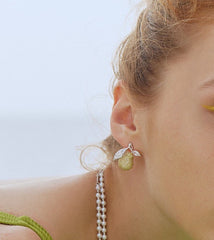 Golden Harvest Pear Diamond Earrings