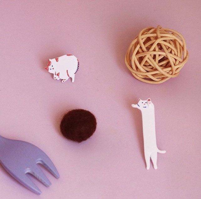 Whimsical Cat Duo Earrings