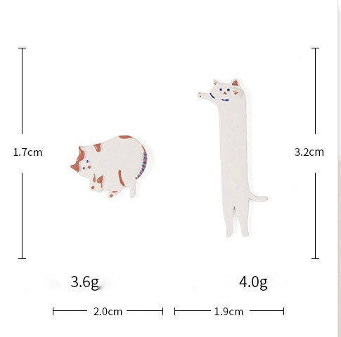 Whimsical Cat Duo Earrings