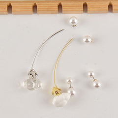 Mismatched Cloud house earrings