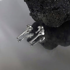 Silver Melt Abstract Earrings