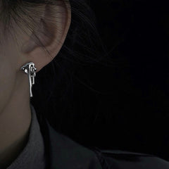 Silver Melt Abstract Earrings