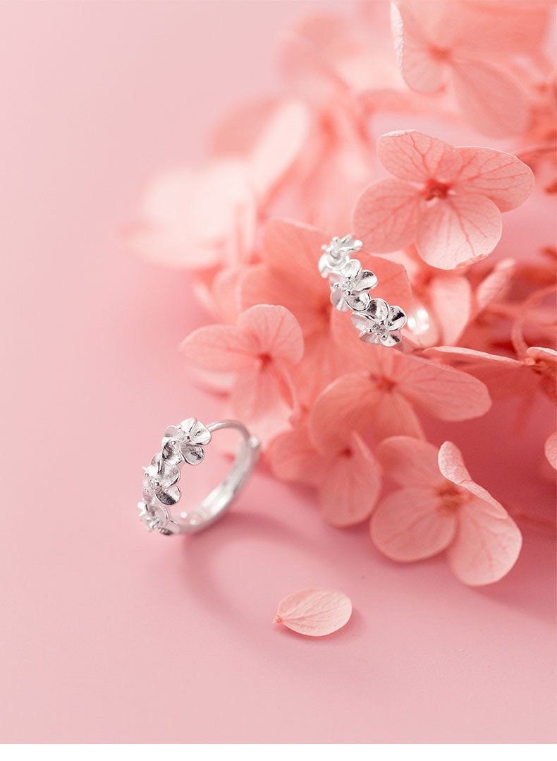 Sakura Floral Hoops