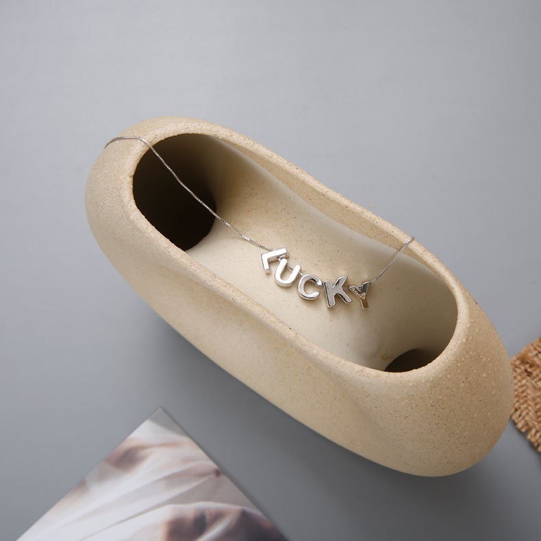 Silver Initial Letter Pendent