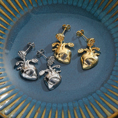 Floral Heart Earrings