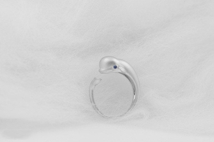 Smiling Whale Ocean Beluga Ring