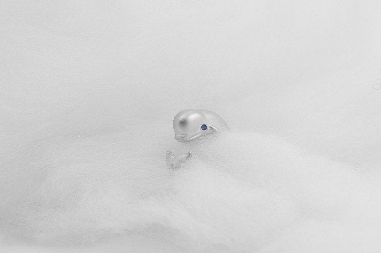 Smiling Whale Ocean Beluga Ring