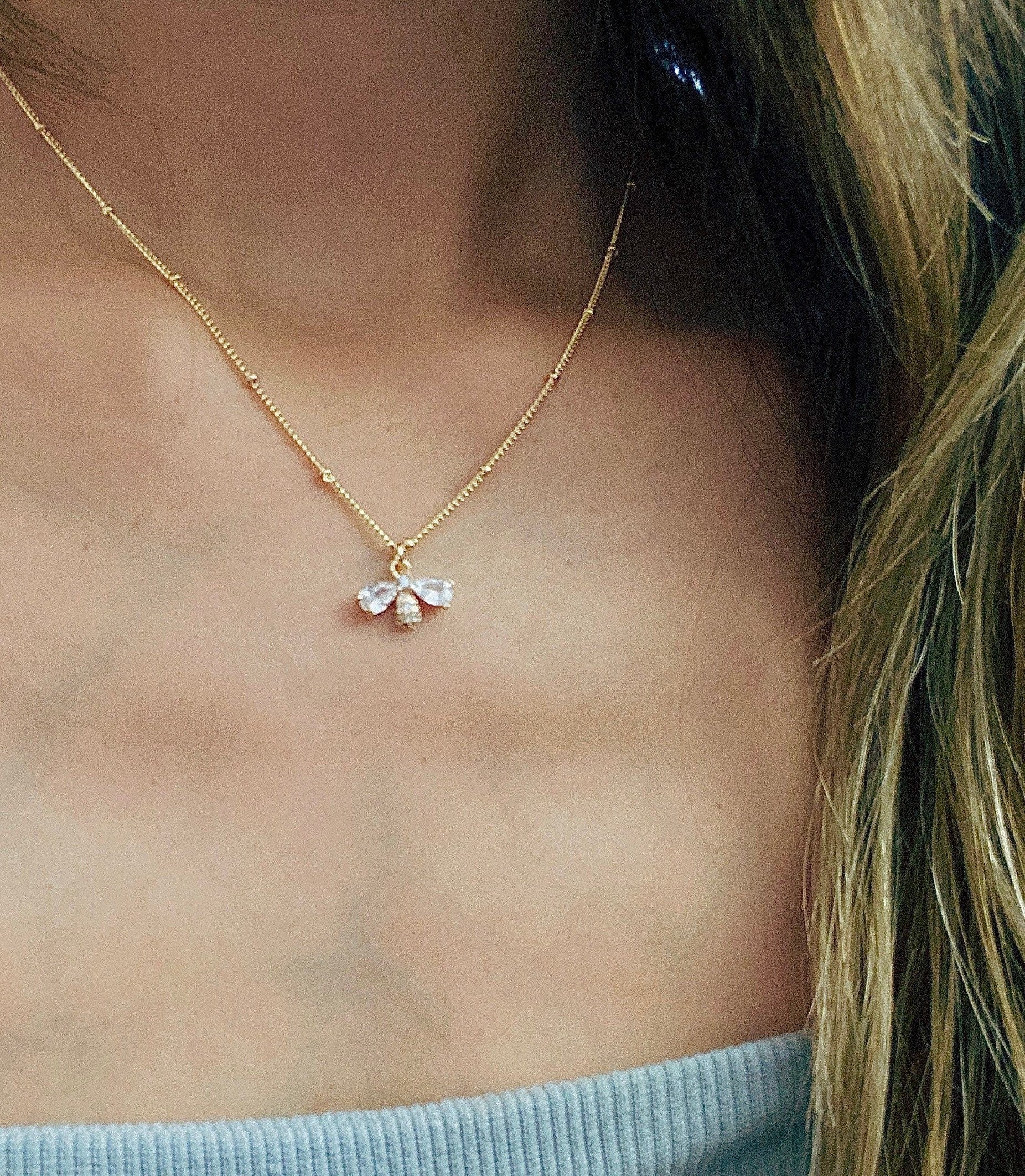 Sparkling Bumblebee Necklace