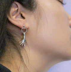 Silver Embrace Dangle Earrings