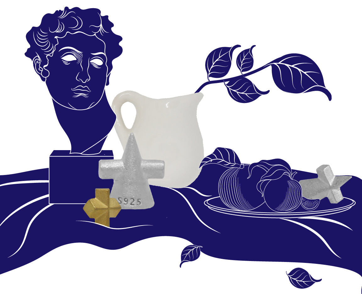 STILL LIFE - PLASTER GEOMETRIC SHAPE