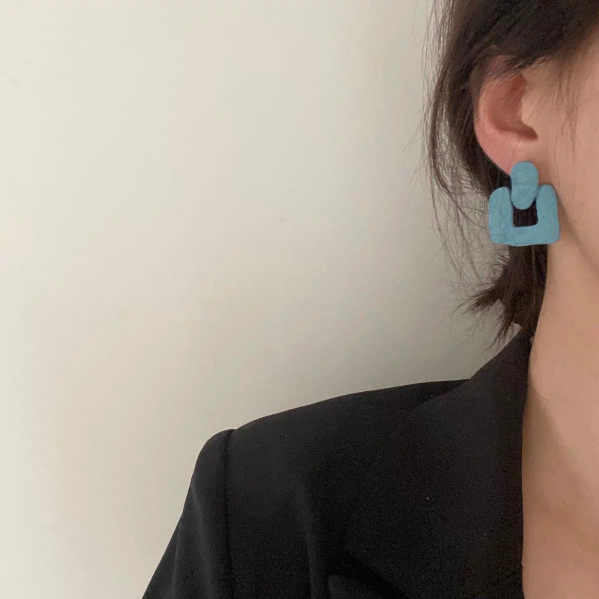 Geometric Floral Dangles Earrings