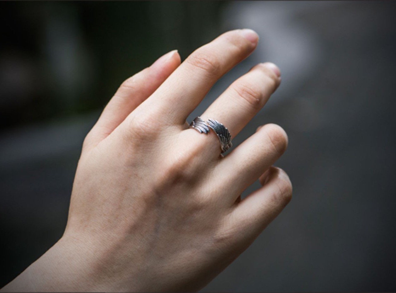 Guardian Angel wing ring