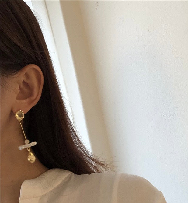 Baroque Splendor Pearl Dangle Earrings