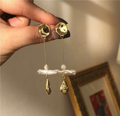 Baroque Splendor Pearl Dangle Earrings