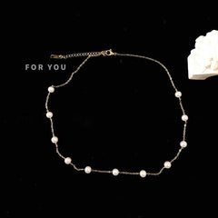 Elegant Allure Petite Pearls Choker