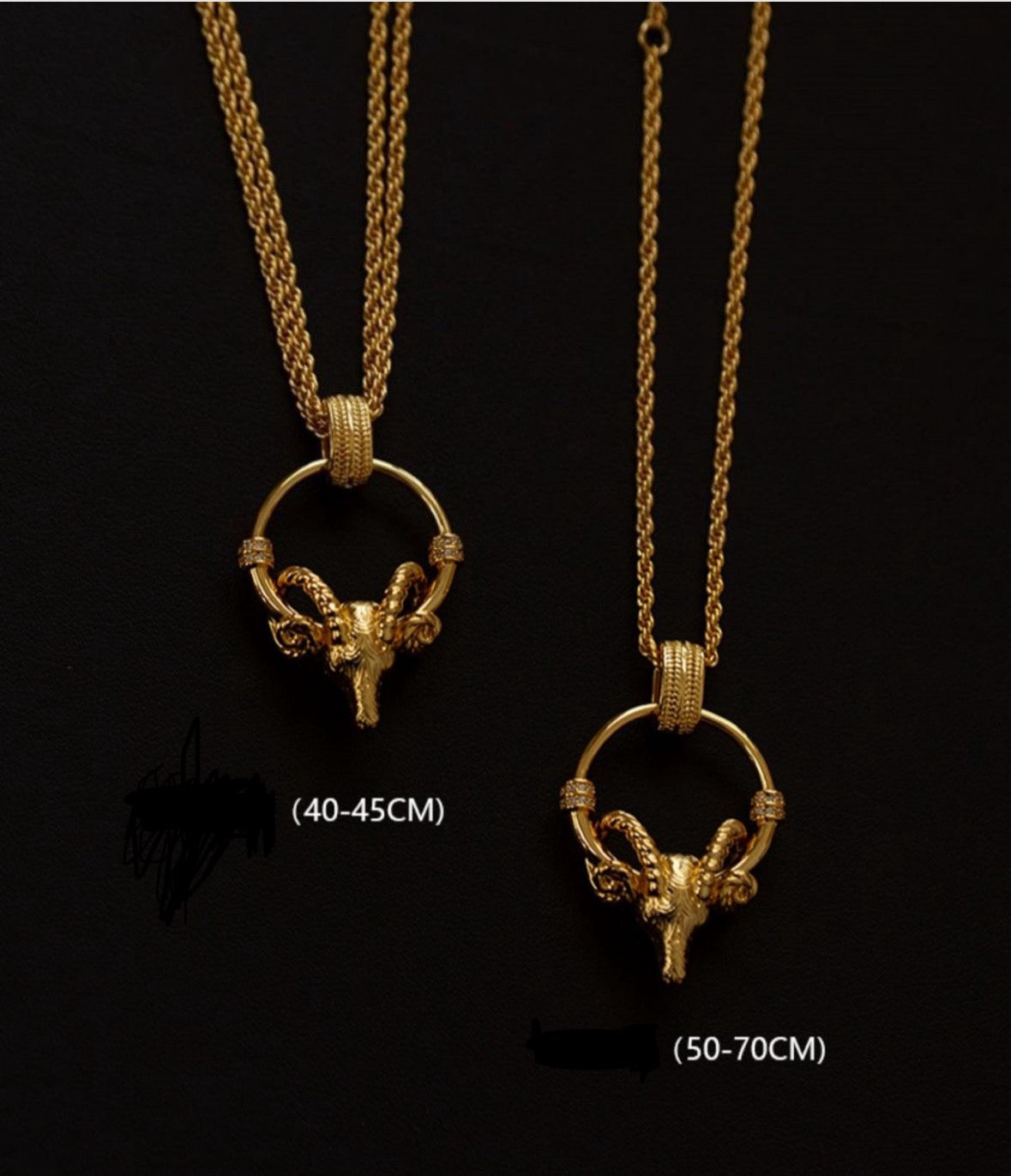Luxurious Ram Design Real Gold Plated Anti-Tarnish Necklace