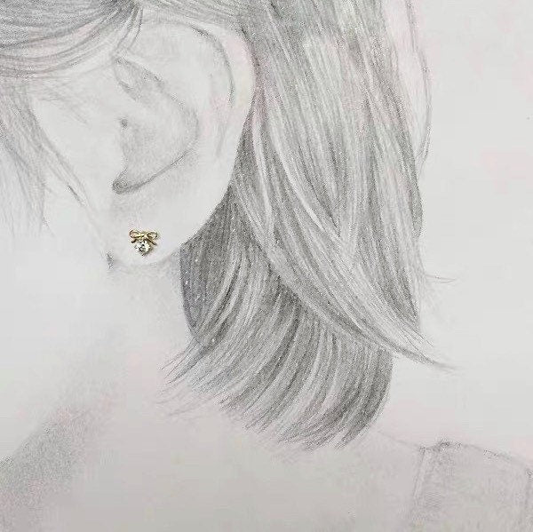 Tiny Bow Stud Earrings , Bow Tie, Sterling Silver, Crystal, Cute , Best Gift for Her.