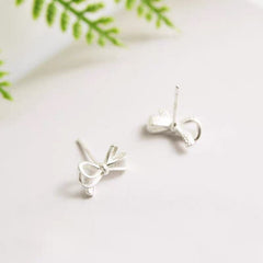 Tiny Bow Stud Earrings | Bow Tie| Sterling Silver| Cute | Best Gift for Her