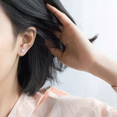 Sterling silver cannabis earrings, Marijuana Studs, Solid Sterling Silver, Maple leaf studs, tiny weeds earrings.