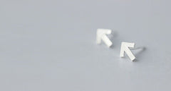 Tiny arrow earrings| Geometric| Studs| Sterling Silver| Simple| Cute