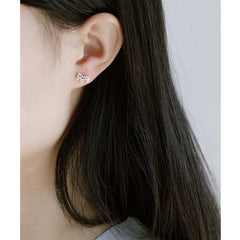 Tiny Zebra Earrings| Cutout studs| Sterling Silver| S925