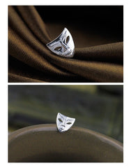 Tiny mask earrings| Studs| Sterling Silver| The Phantom of the Opera| Men¡¯s earrings